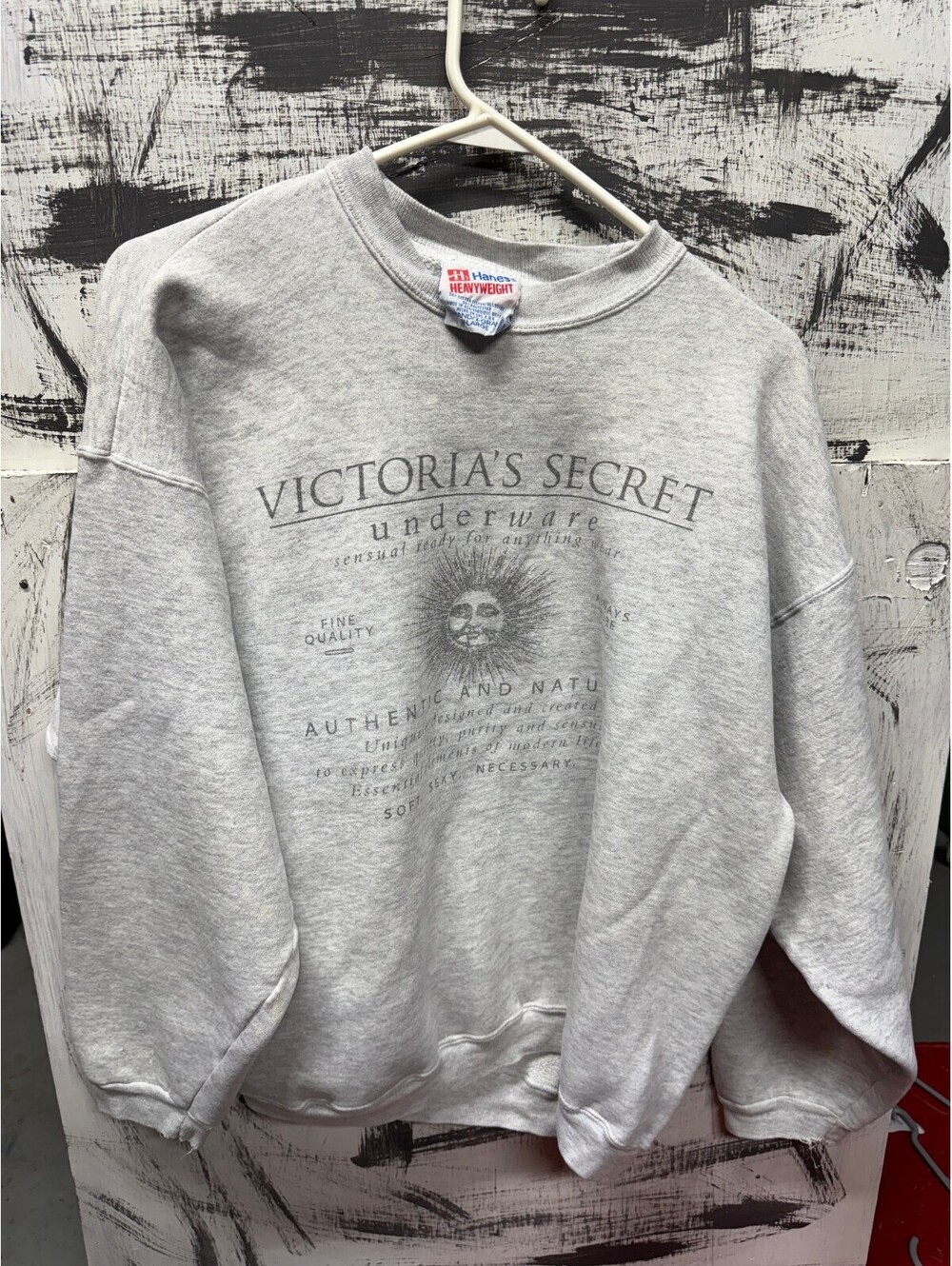 vintage 90s victoria secret hanes sweatshirt sun print